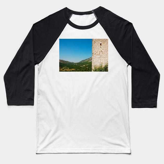 Drivenik Castle Baseball T-Shirt by jojobob